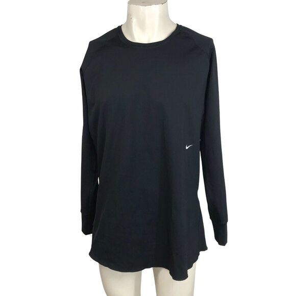 NIKE - MEN'S XLARGE -BLACK DRI FIT  ADV  APS LONG SLEEVE CREW NECK SHIRT - Picture 1 of 10